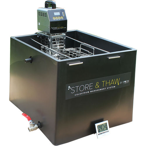 Sistema di gestione del colostro con scongelamento - STORE & THAW COLOSTRUM MANAGEMENT SYSTEM - Shearwell Data Ltd - con pastorizzatore / bagnomaria