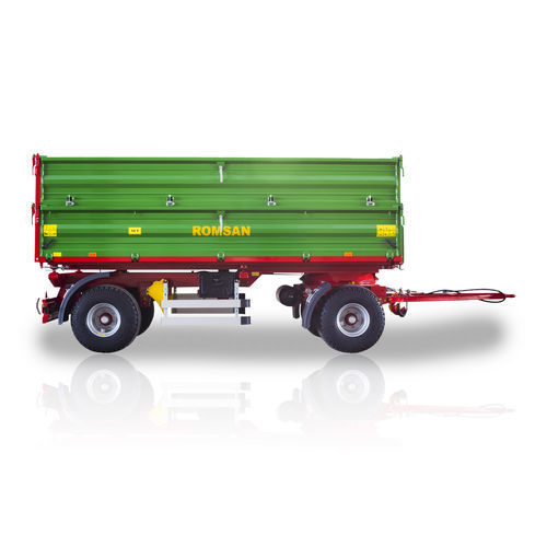 Rimorchio basculante - R100CSGA4P - ROMSAN TARIM SAN. VE DIŞ TİC.A.Ş. - portato / a 2 assi / agricolo