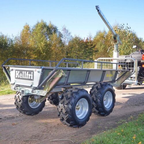 Rimorchio ribaltabile - 23-TV07PRO - Kellfri AB - basculante / a 2 assi / forestale