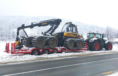Rimorchio a pianale - TRACTOR TOW - NC Engineering Ltd. - portato / a 3 assi / agricolo
