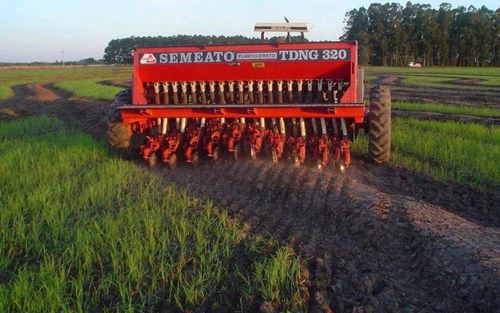 Seminatrice in linea a tramoggia - TDNG 320 - serafinmachinery - a disco / trainata / con spandiconcime