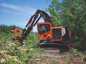 Abbattitrice forestale cingolata - 240B-H - barko - con gru