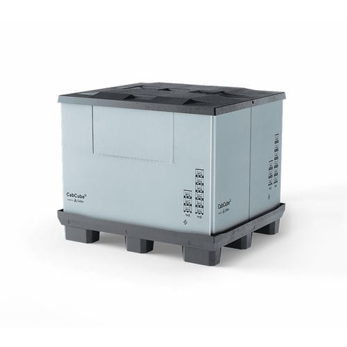 Cassa-pallet pieghevole - CabCube 2.0 (9F) - Cabka Group GmbH - in plastica / con coperchio / incastrabile