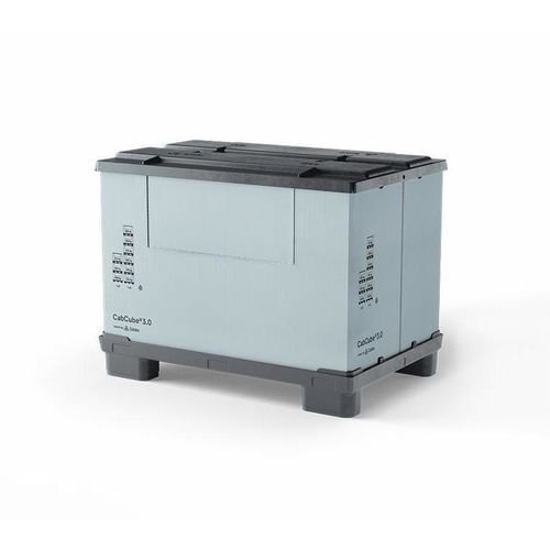 Cassa-pallet in metallo - CabCube 3.0 (4F) - Cabka Group GmbH - in plastica / con coperchio / accatastabile