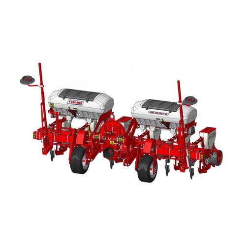 Seminatrice di precisione pneumatica - TOSCANO Agricultural Machinery - a disco / 6 filari / per coltivazione di ortaggi