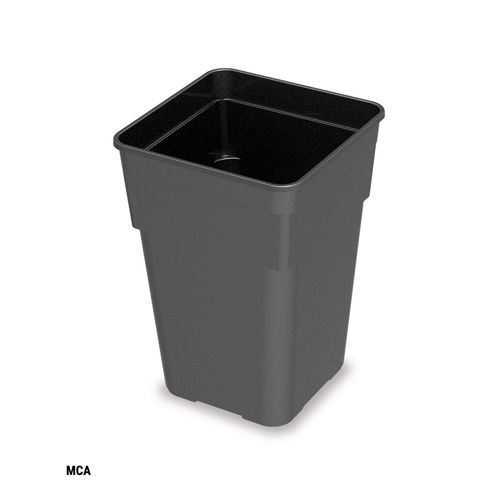 Vaso in plastica -  MCA/MCF Series - Alber - quadrato / riciclabile / nero