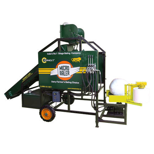 Pressa per balle rotonde - Micro Baler - Cornext Agri Products Pvt. Ltd. - a camera fissa / con fasciatore / per insilato