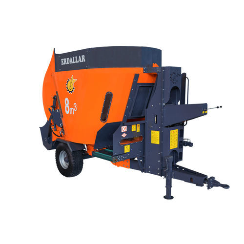 Miscelatore a vite verticale - MAK-8-11 - ERDALLAR AGRICULTURAL MACHINERY - trainato / con scarico frontale / monococlea