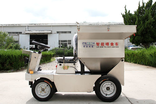 Sistema automatico di distribuzione di mangime con motore elettrico - E500 - Weihai ZY Modern Agricultural Equipment Technology Co.,Ltd - per suini / a tramoggia / semovente