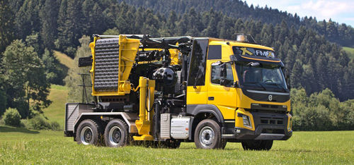 Cippatrice montata su camion - SMC-812 - Albach Maschinen AG - con motore a combustione / con gru / ad alimentazione idraulica