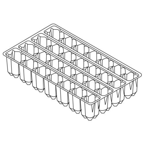 Seminiera alveolare in plastica - 82060 - Air Tray Technologies by Blackmore Company - riutilizzabile / rettangolare