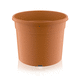 vaso in plastica riciclata / rotondo / riciclabile / nero