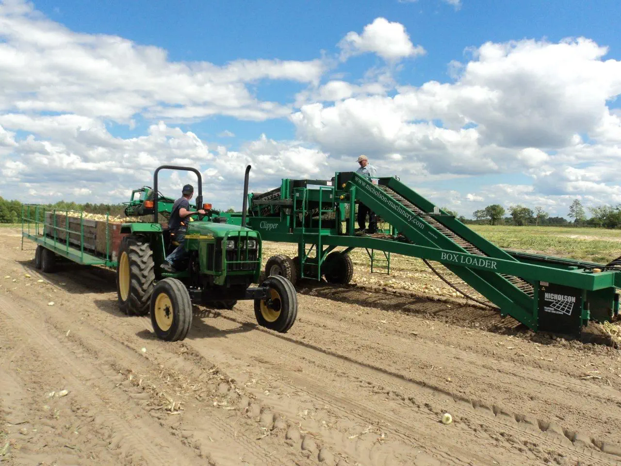 玉ねぎ用収穫機 - Nicholson Machinery Ltd. - 牽引式 / 1列