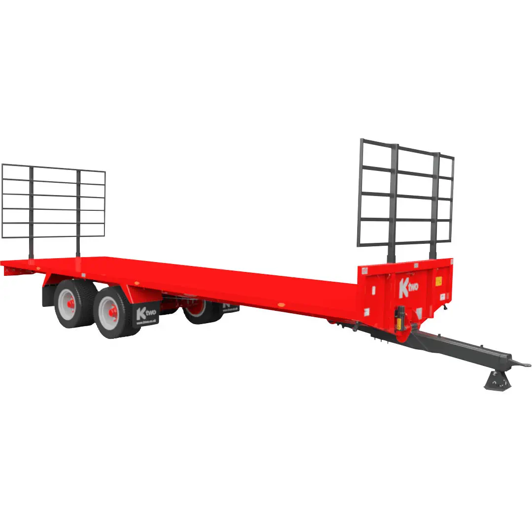 赤と黒のトレーラー 平床トレーラー - FB series - Ktwo - タンデム / 農業 / 俵用