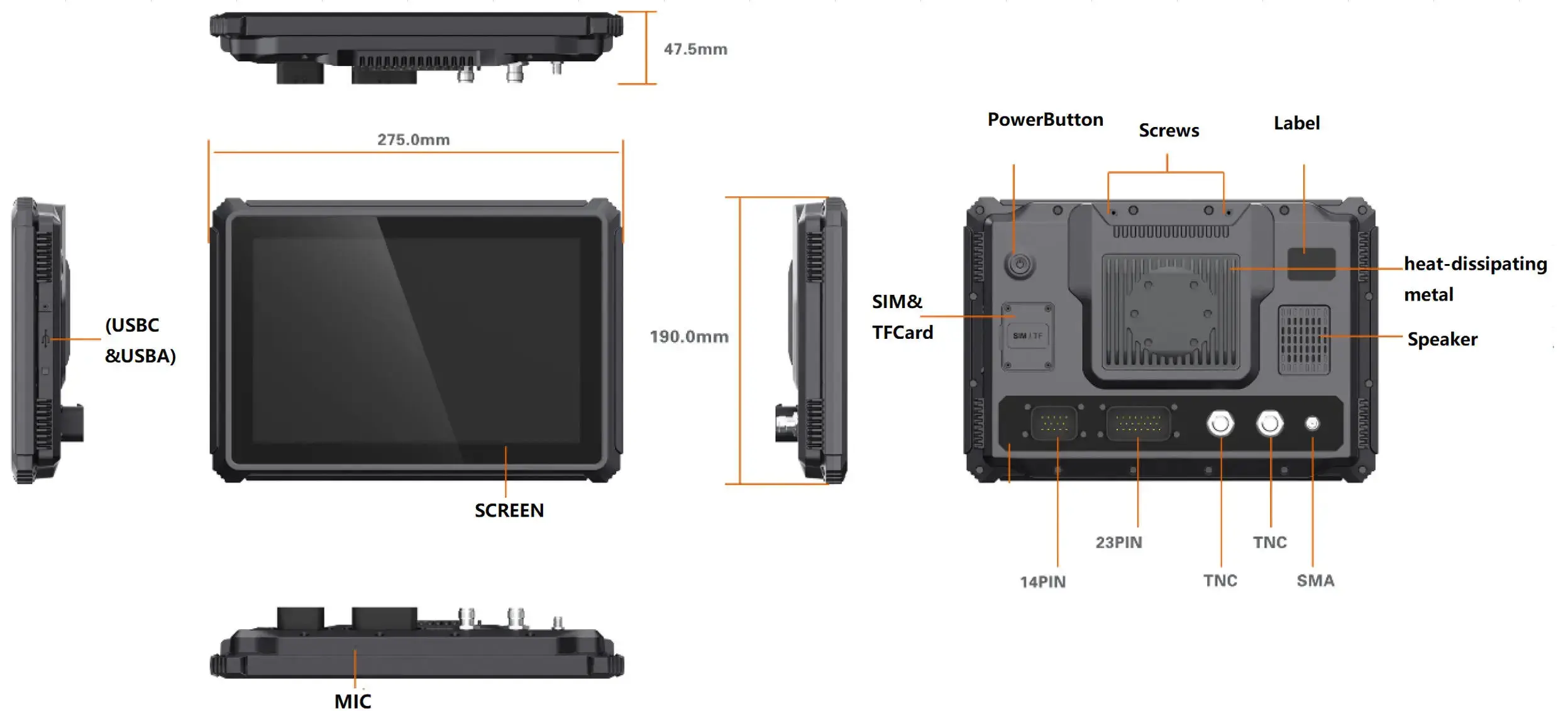 Android 11タブレット - T103 - PDS - Linux / 10.1インチ / Arm