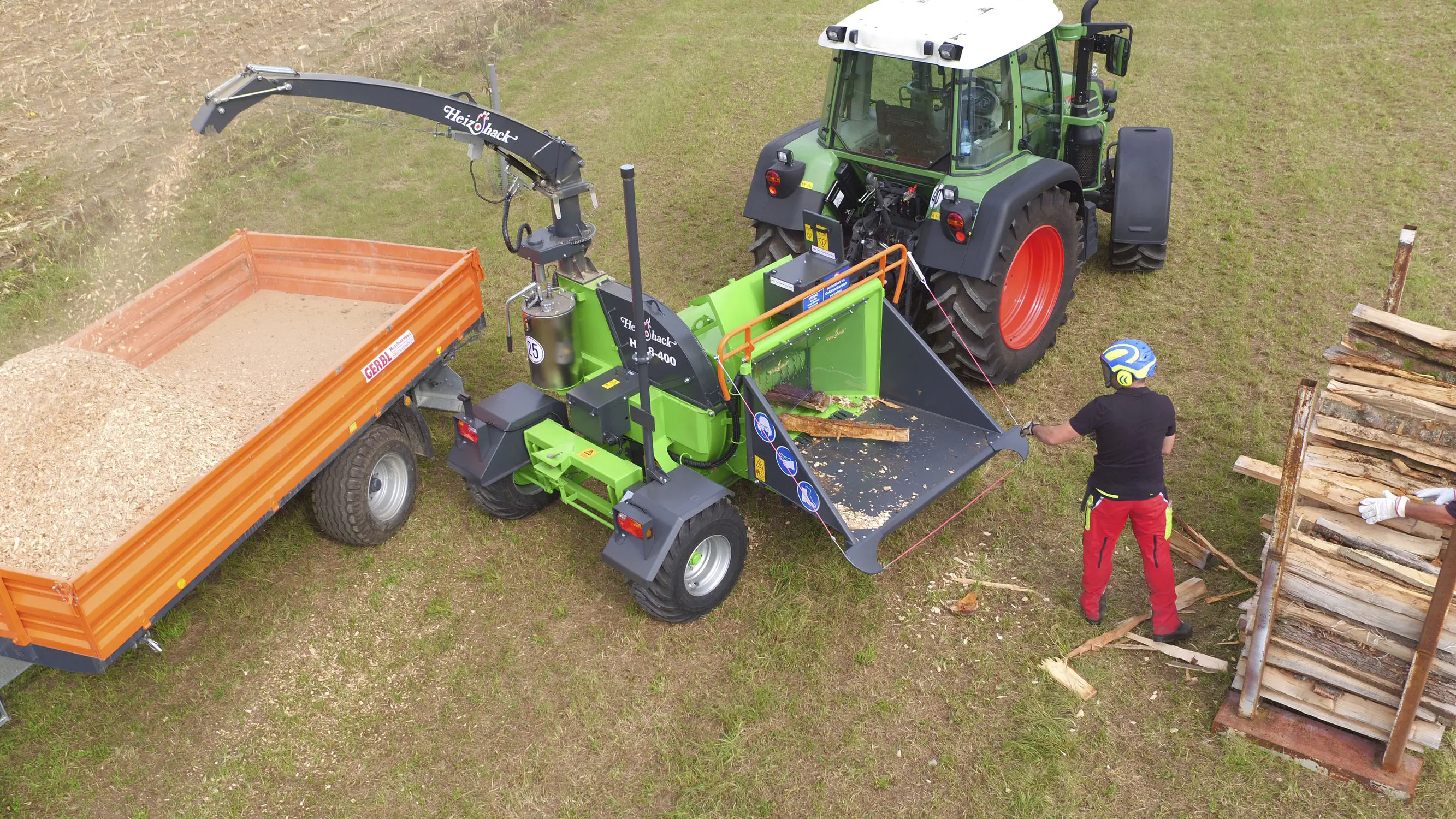牽引式ウッドチッパー - HM8-400 - HEIZOHACK France - ホイール式 / PTO