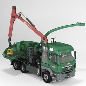 トラックへの取り付け可能ウッドチッパー