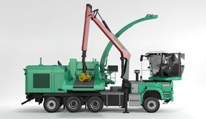 トラックへの取り付け可能ウッドチッパー