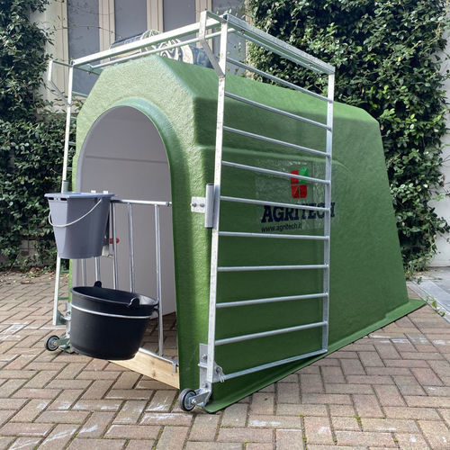 家畜小屋 - AGRIBOX1 XL - AGRITECH S.R.L. - 子牛用 / 単独 / スチール製