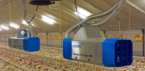 ガスエアヒーター - Heat-X G Series - REVENTA GmbH - 天井取付け / 鶏舎