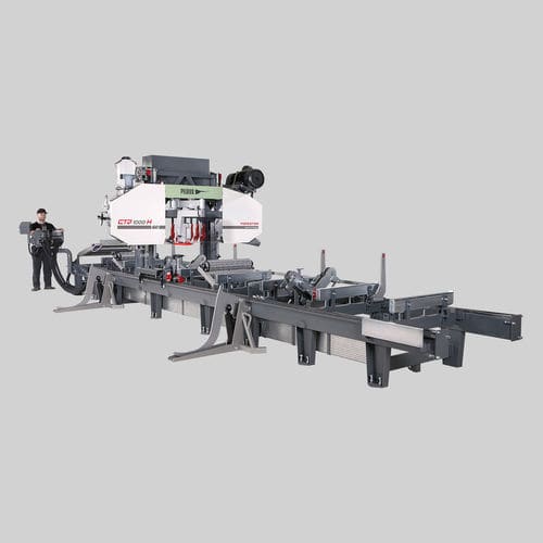 バンド製材のこぎり - CTR 1000 H / 60 - pilous - 横型 / 据え置き型 / ベルトコンベヤー付き