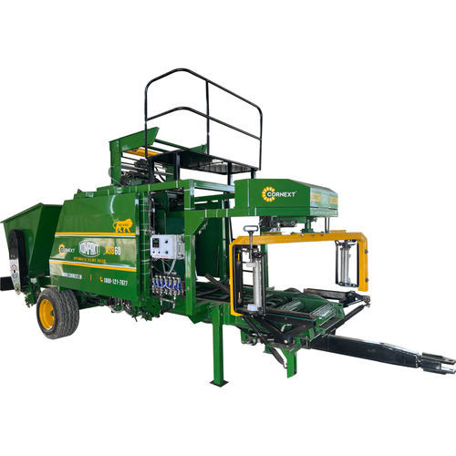 丸形ベーラー - Kompakt ASB100 - Cornext Agri Products Pvt. Ltd. - 円筒形 / 固定チャンバー / ベールラッパ付