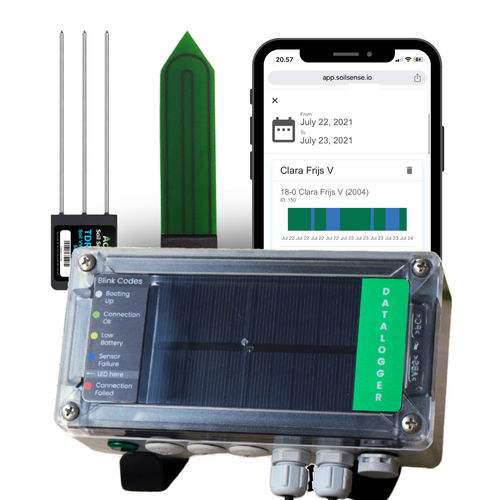 太陽光発電式湿度センサー - Soilsense - 床用 / 温室用 / 温度