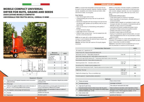 MOBILE COMPACT UNIVERSAL DRYER FOR NUTS, GRAINS AND SEEDS