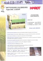 NETTOYEURS CALIBREURS Type EAC 1103VP