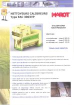 NETTOYEURS CALIBREURS Type EAC 3003VP