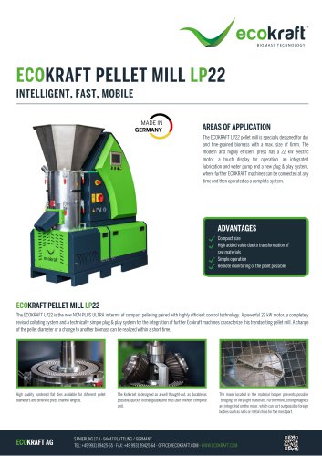 ECOKRAFT PELLET MILL LP22