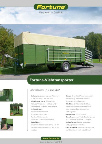 Einachs-Viehtransporter