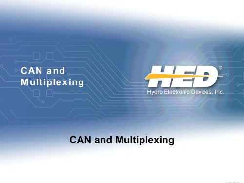 CAN and Multiplexing