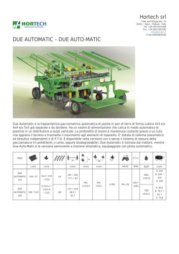 DUE AUTOMATIC – AUTO – MATIC