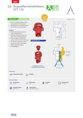 Doppelflachstrahldüsen XDT 130