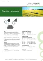 Flowmeters for sprayers - 1