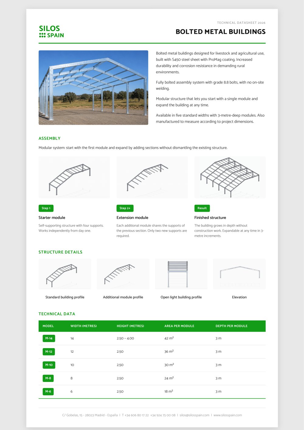 Modular bolted buildings - SILOS Spain