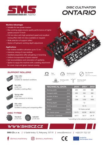 towed disc cultivator ONTARIO
