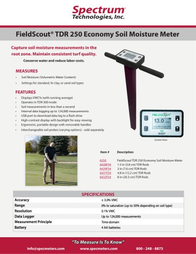 FieldScout® TDR 250 Economy Soil Moisture Meter