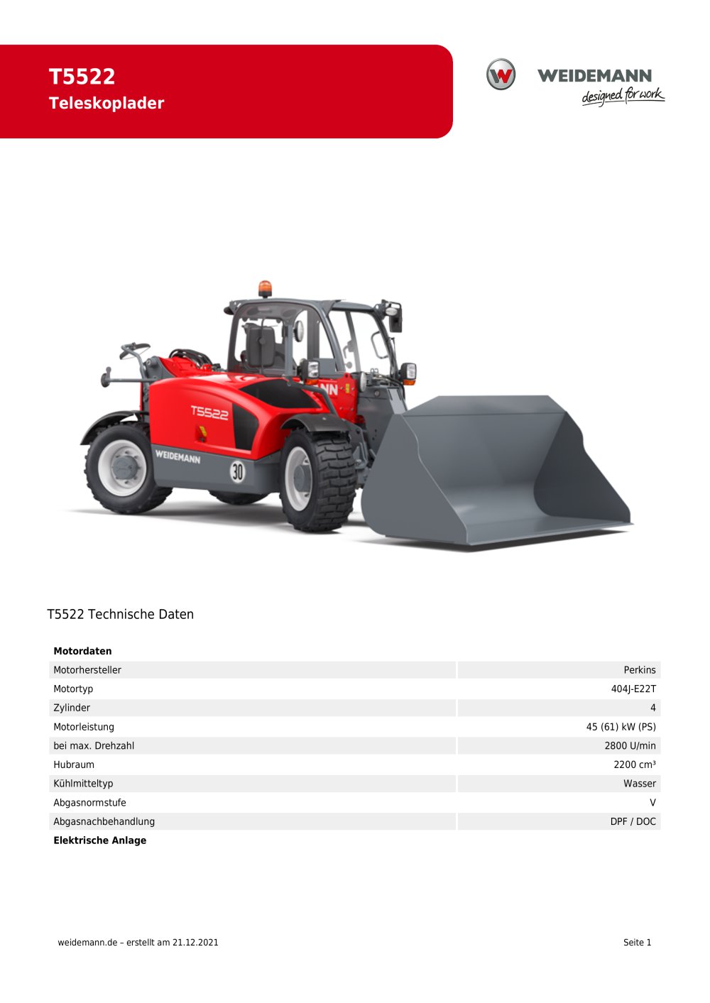 T5522 Teleskoplader - Weidemann