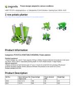 2 row potato planter