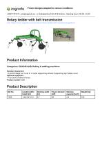 Mounted tedder 1350-1