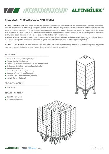 STEEL SILOS - WITH CORRUGATED WALL PROFILE