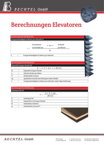 Berechnungen Elevatoren