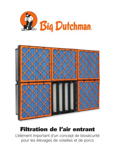 Filtration de l’air entrant