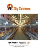 UNIVENT Parents-AI broiler breeder housing system for artificial insemination (AI)