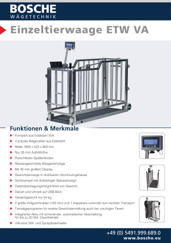 Einzeltierwaage ETW VA