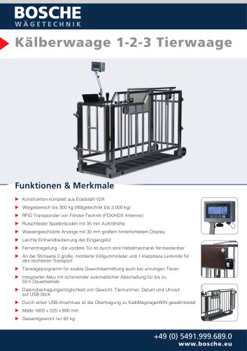 Kälberwaage 1-2-3 Tierwaage