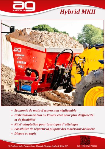 AG Hybrid sand, sawdust, lime & straw dispenser