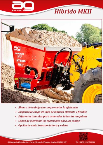 AG Hybrid sand, sawdust, lime & straw dispenser